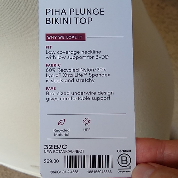 Athleta Piha Plunge Bikini Top Bra Sized - Picture 12 of 16